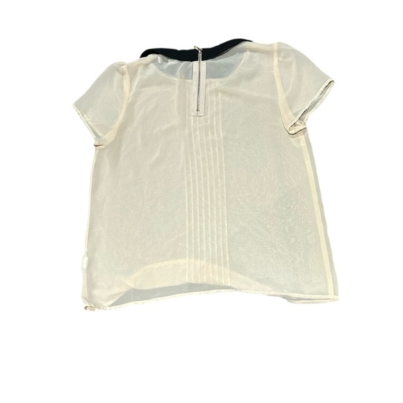 Sheer Blouse with Black Collar - Picture 2 of 4